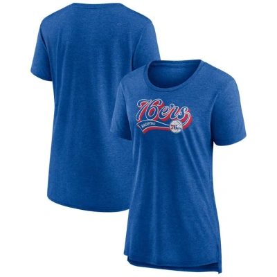 Fanatics Branded Heather Royal Philadelphia 76ers League Leader Tri-blend T-shirt