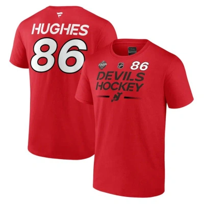 Fanatics Branded Jack Hughes Red New Jersey Devils 2024 Nhl Stadium Series Authentic Pro Name & Numb