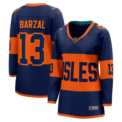 Fanatics Branded Mathew Barzal Navy New York Islanders 2024 Nhl Stadium Series Breakaway Player Jers