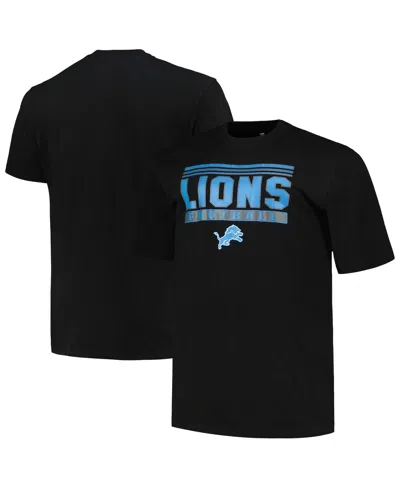 Fanatics Branded Men's Black Detroit Lions Big Tall Pop T-shirt