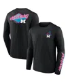 Fanatics Branded Men's Black Michigan Wolverines Spring Break Long Sleeve T-shirt In 127a