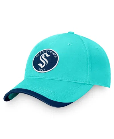 Fanatics Branded Men's Light Blue Seattle Kraken Fundamental Adjustable Hat In Light Blue,navy