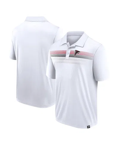 Fanatics Branded Men's White Atlanta Falcons Victory For Us Interlock Polo In Wht,black