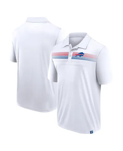 Fanatics Branded Men's White Buffalo Bills Victory For Us Interlock Polo In Wht,d.royl