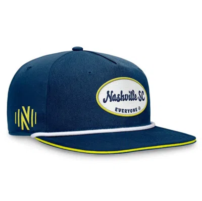 Fanatics Branded Navy Nashville Sc Iron Golf Snapback Hat In Blue