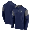 Fanatics Branded Navy Seattle Mariners Logo Quarter-zip Top In Navy