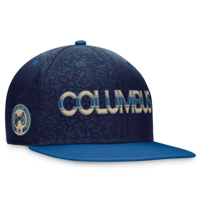Fanatics Branded Navy/blue Columbus Blue Jackets Authentic Pro Alternate Jersey Snapback Hat In Navy,blue