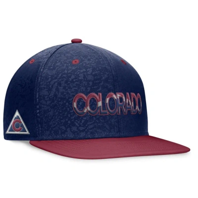 Fanatics Branded Navy/burgundy Colorado Avalanche Authentic Pro Alternate Jersey Snapback Hat In Navy,burgundy