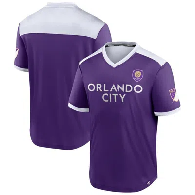 Fanatics Branded Purple Orlando City Sc Line Up Striker V-neck T-shirt