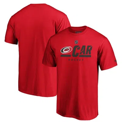 Fanatics Branded Red Carolina Hurricanes Authentic Pro Core Secondary Logo T-shirt