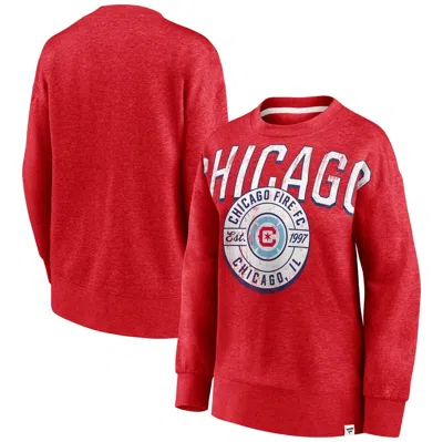 Fanatics Branded Red Chicago Fire True Classics Oversized Pullover Sweatshirt