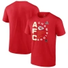 Fanatics Branded Red Kansas City Chiefs 2023 Afc Champions Right Side Big & Tall T-shirt In Red
