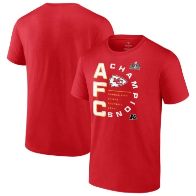 Fanatics Branded Red Kansas City Chiefs 2023 Afc Champions Right Side Big & Tall T-shirt