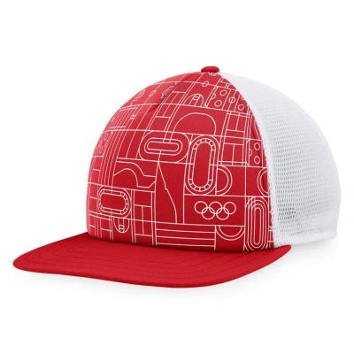 Fanatics Branded Red Olympic Games Five-panel Trucker Snapback Hat
