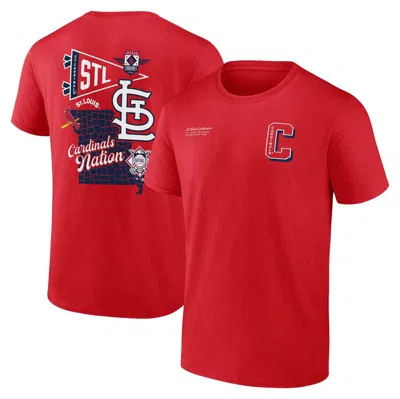 Fanatics Branded Red St. Louis Cardinals Split Zone T-shirt