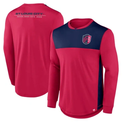 Fanatics Branded Red St. Louis City Sc Mid Goal Long Sleeve T-shirt