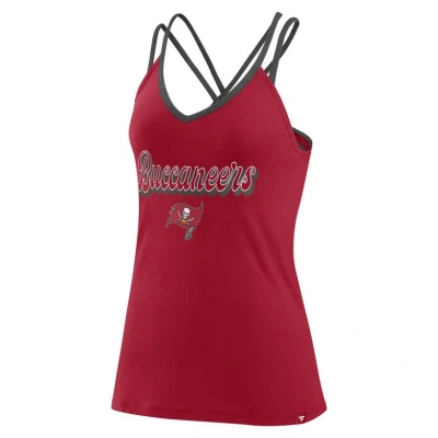 Fanatics Branded Red Tampa Bay Buccaneers Go For It Strappy Crossback Tank Top