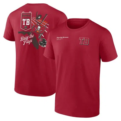 Fanatics Branded Red Tampa Bay Buccaneers Split Zone T-shirt