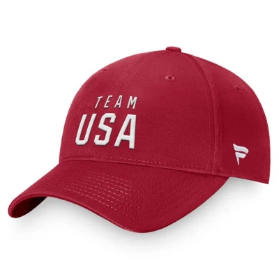 Fanatics Branded Red Team Usa Adjustable Hat