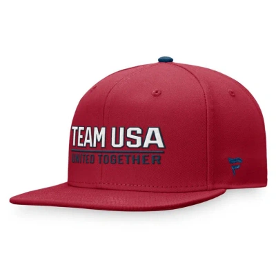 Fanatics Branded Red Team Usa Snapback Hat In Bc,bcs