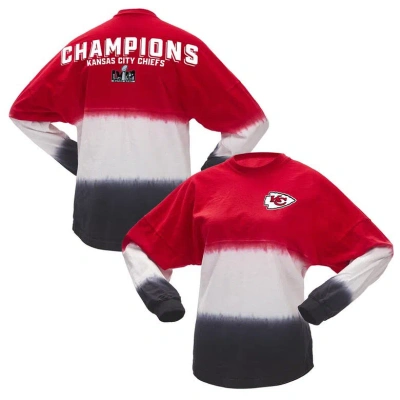 Fanatics Branded  Red/white Kansas City Chiefs Super Bowl Lviii Champions Ombre Long Sleeve T-shirt