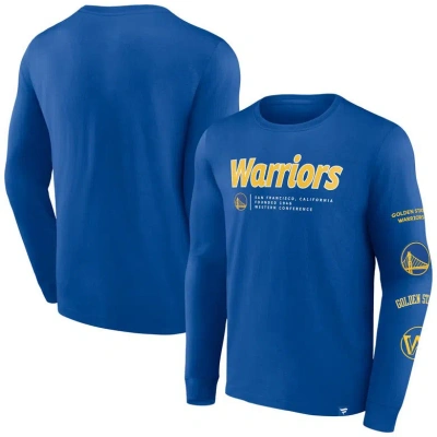 Fanatics Branded Royal Golden State Warriors Baseline Long Sleeve T-shirt