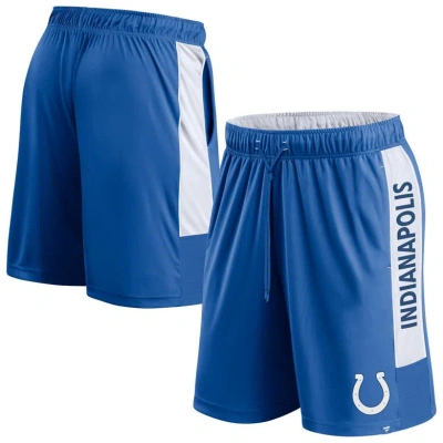 Fanatics Branded  Royal Indianapolis Colts Win The Match Shorts In Royal,white
