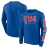 FANATICS FANATICS BRANDED ROYAL TEAM USA STRIVE FOR GOLD LONG SLEEVE T-SHIRT