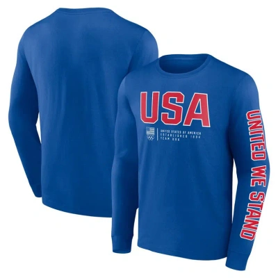 Fanatics Branded Royal Team Usa Strive For Gold Long Sleeve T-shirt