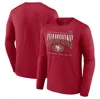 Fanatics Branded Scarlet San Francisco 49ers 2023 Nfc Champions Hometown Not Done Long Sleeve T-shir In Scarlet