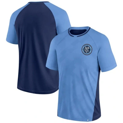 Fanatics Branded Sky Blue New York City Fc Attacker Raglan T-shirt In Light Blue