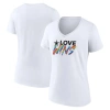 Fanatics Women's  White Dallas Cowboys Love Wins V-neck T-shirt In White