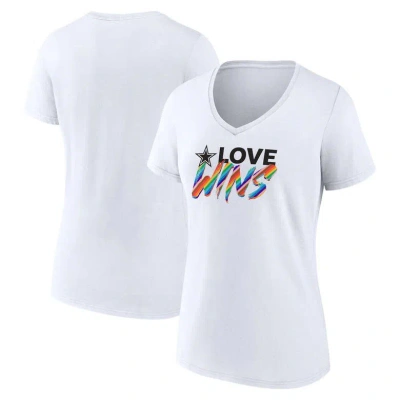 Fanatics Branded White Dallas Cowboys Love Wins V-neck T-shirt