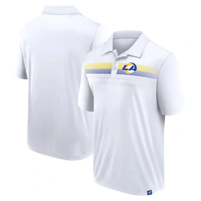 Fanatics Branded White Los Angeles Rams Victory For Us Interlock Polo