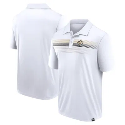 Fanatics Branded White New Orleans Saints Victory For Us Interlock Polo In Wht,black