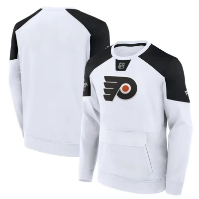 Fanatics Branded White Philadelphia Flyers 2024 Nhl Stadium Series Authentic Pro Fleece Logo Pullove