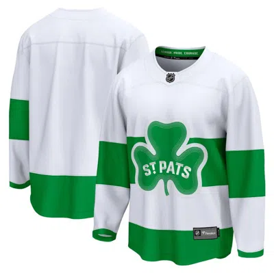 Fanatics Branded  White Toronto Maple Leafs St. Patricks Alternate Premier Breakaway Jersey