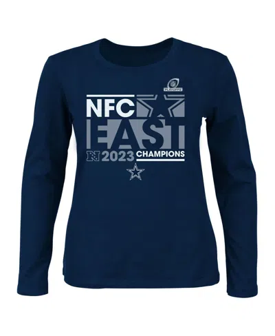 Fanatics Branded Women's Navy Dallas Cowboys 2023 Nfc East Division Champions Plus Size Conquer Long Sleeve V