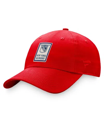 Fanatics Branded Women's Red New York Rangers Heritage Vintage-like Adjustable Hat