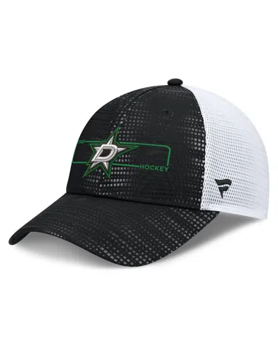 Fanatics Dallas Stars Snapback Structured Trucker Hat In Black,white