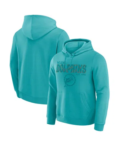 Fanatics Darius Rucker Collection By  Men's Aqua Miami Dolphins Faded Hoodie In Blue