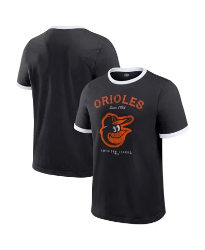 Fanatics Darius Rucker Collection By  Men's Black Baltimore Orioles Washed Ringer T-shirt