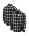 Fanatics Darius Rucker Collection By  Men's Black Georgia Bulldogs Team Flannel Plaid Full-snap Shirt In Gray