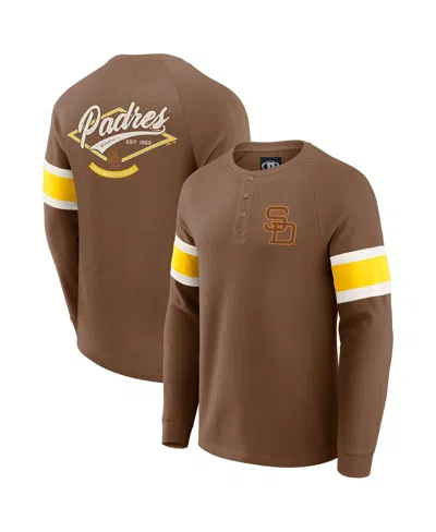 Fanatics Darius Rucker Collection By  Men's Brown San Diego Padres Waffle-knit Raglan Long Sleeve Hen
