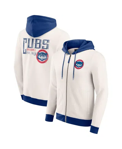Fanatics Darius Rucker Collection By  Men's Cream Chicago Cubs Polar Fleece Full-zip Hoodie In White