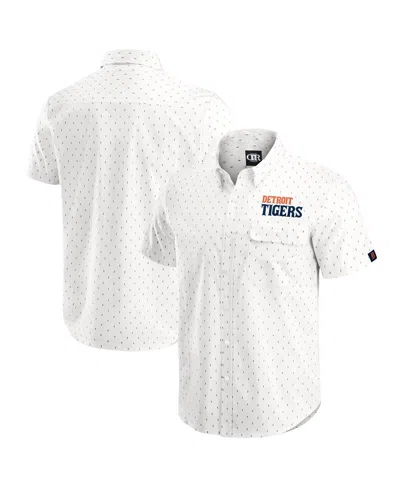 Fanatics Darius Rucker Collection By  Men's Cream Detroit Tigers Printed Button-down Shirt In White