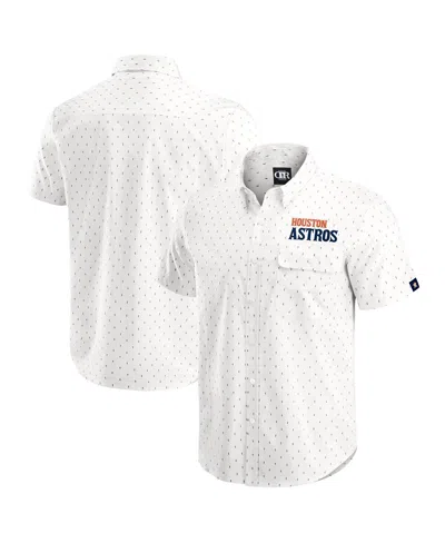 Fanatics Darius Rucker Collection By  Men's Cream Houston Astros Printed Button-down Shirt In White