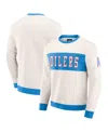 Fanatics Darius Rucker Collection By  Men's Cream Tennessee Titans Colorblock Crewneck Sweatshirt In White