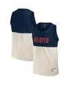 Fanatics Darius Rucker Collection By  Men's Navy Atlanta Braves Color Block Tank Top In Blue