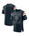 Fanatics Darius Rucker Collection By  Men's Navy Chicago Bears Football Stripe Sleeve T-shirt In Blue